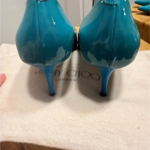 Jimmy Choo Teal Women's Heels - Picture 3 of 6